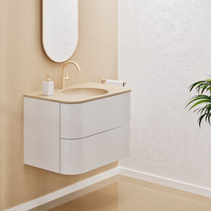 Serenia Flow Single Set - Corian® Sink & Countertop with 2 Drawers - ROVALUX