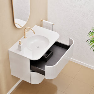 Serenia Flow Single Set - Corian® Sink & Countertop with 2 Drawers - ROVALUX