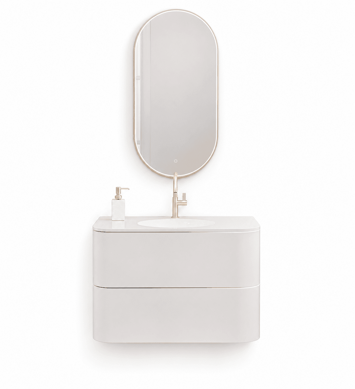 Serenia – Corian® Integrated Basin Unit with 2 Drawers - ROVALUX