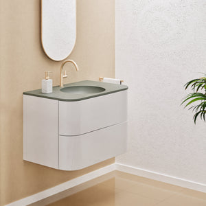 Serenia Flow Single Set - Corian® Sink & Countertop with 2 Drawers - ROVALUX