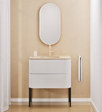 White lacquered wood