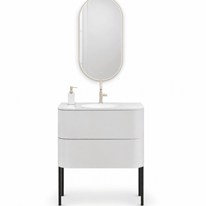 Serenia – Corian® Integrated Basin Unit with 2 Drawers and Feet-Standing Vanity - ROVALUX