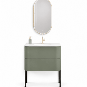 Serenia – Corian® Integrated Basin Unit with 2 Drawers and Feet-Standing Vanity - ROVALUX