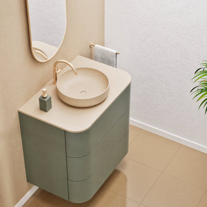 Serenia Rise Single Set - Corian® Sink & Countertop with 3 Drawers - ROVALUX