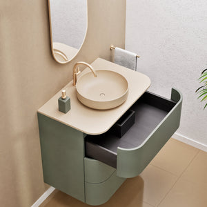 Serenia Rise Single Set - Corian® Sink & Countertop with 3 Drawers - ROVALUX