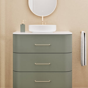 Serenia Rise Single Set - Corian® Sink & Countertop with 3 Drawers - ROVALUX