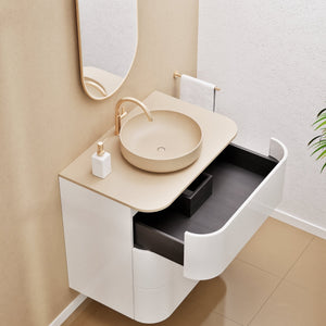 Serenia Rise Single Set - Corian® Sink & Countertop with 3 Drawers - ROVALUX
