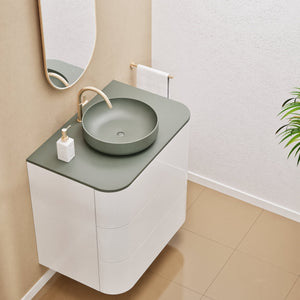 Serenia Rise Single Set - Corian® Sink & Countertop with 3 Drawers - ROVALUX