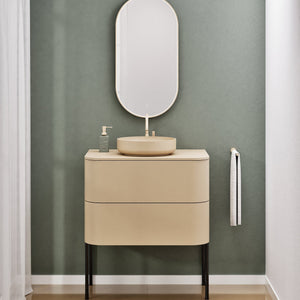 Serenia Rise Single Set With Supporting Legs - Corian® Sink & Countertop with 2 Drawers - ROVALUX