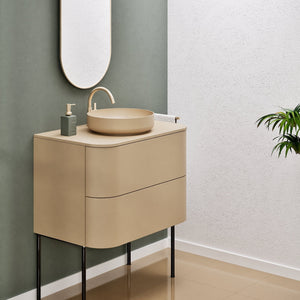 Serenia Rise Single Set With Supporting Legs - Corian® Sink & Countertop with 2 Drawers - ROVALUX