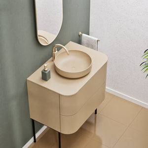 Serenia Rise Single Set With Supporting Legs - Corian® Sink & Countertop with 2 Drawers - ROVALUX