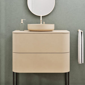 Serenia Rise Single Set With Supporting Legs - Corian® Sink & Countertop with 2 Drawers - ROVALUX