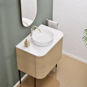 Serenia Rise Single Set With Supporting Legs - Corian® Sink & Countertop with 2 Drawers - ROVALUX
