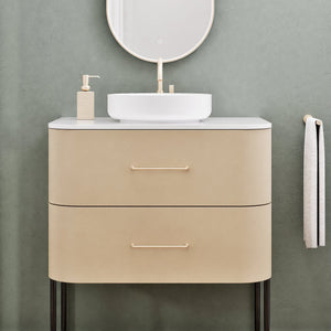 Serenia Rise Single Set With Supporting Legs - Corian® Sink & Countertop with 2 Drawers - ROVALUX