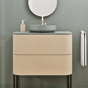 Serenia Rise Single Set With Supporting Legs - Corian® Sink & Countertop with 2 Drawers - ROVALUX