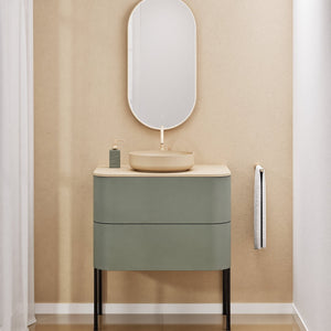 Serenia Rise Single Set With Supporting Legs - Corian® Sink & Countertop with 2 Drawers - ROVALUX