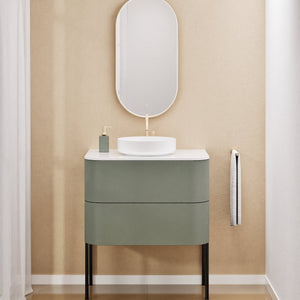 Serenia Rise Single Set With Supporting Legs - Corian® Sink & Countertop with 2 Drawers - ROVALUX