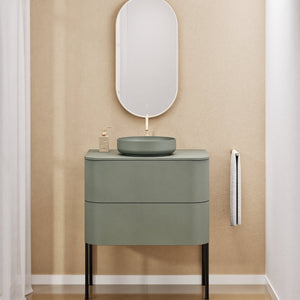 Serenia Rise Single Set With Supporting Legs - Corian® Sink & Countertop with 2 Drawers - ROVALUX