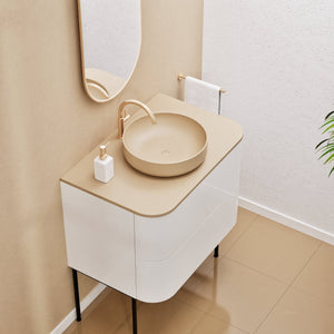 Serenia Rise Single Set With Supporting Legs - Corian® Sink & Countertop with 2 Drawers - ROVALUX