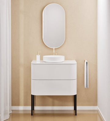 White lacquered wood