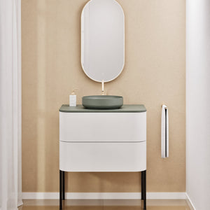 Serenia Rise Single Set With Supporting Legs - Corian® Sink & Countertop with 2 Drawers - ROVALUX
