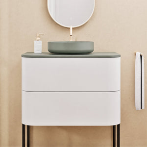 Serenia Rise Single Set With Supporting Legs - Corian® Sink & Countertop with 2 Drawers - ROVALUX