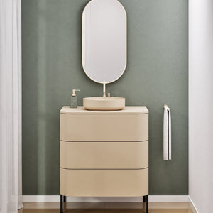Serenia Rise Single Set with Supporting Legs - Corian® Sink & Countertop with 3 Drawers - ROVALUX
