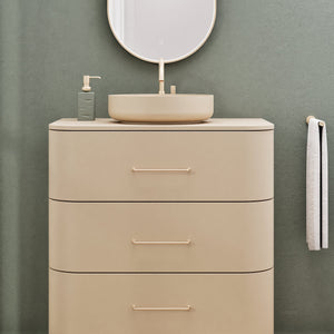 Serenia Rise Single Set with Supporting Legs - Corian® Sink & Countertop with 3 Drawers - ROVALUX