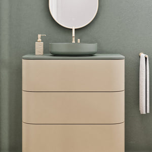 Serenia Rise Single Set with Supporting Legs - Corian® Sink & Countertop with 3 Drawers - ROVALUX