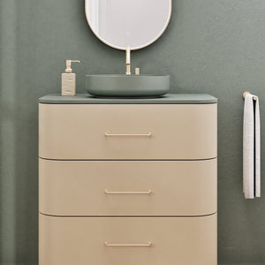Serenia Rise Single Set with Supporting Legs - Corian® Sink & Countertop with 3 Drawers - ROVALUX