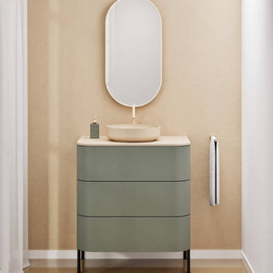 Serenia Rise Single Set with Supporting Legs - Corian® Sink & Countertop with 3 Drawers - ROVALUX