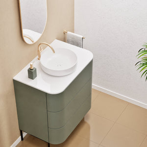 Serenia Rise Single Set with Supporting Legs - Corian® Sink & Countertop with 3 Drawers - ROVALUX