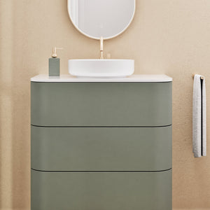 Serenia Rise Single Set with Supporting Legs - Corian® Sink & Countertop with 3 Drawers - ROVALUX