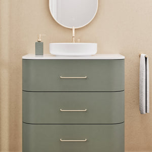 Serenia Rise Single Set with Supporting Legs - Corian® Sink & Countertop with 3 Drawers - ROVALUX