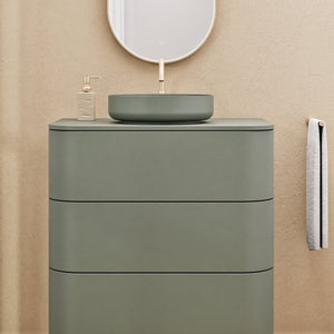 Serenia Rise Single Set with Supporting Legs - Corian® Sink & Countertop with 3 Drawers - ROVALUX