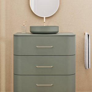 Serenia Rise Single Set with Supporting Legs - Corian® Sink & Countertop with 3 Drawers - ROVALUX