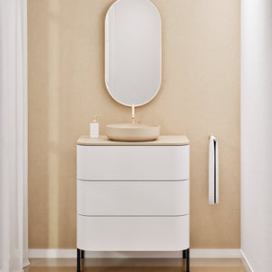 Serenia Rise Single Set with Supporting Legs - Corian® Sink & Countertop with 3 Drawers - ROVALUX