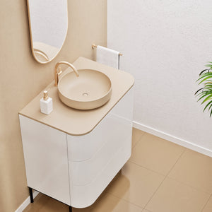 Serenia Rise Single Set with Supporting Legs - Corian® Sink & Countertop with 3 Drawers - ROVALUX