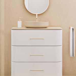 Serenia Rise Single Set with Supporting Legs - Corian® Sink & Countertop with 3 Drawers - ROVALUX