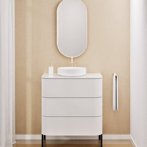 Serenia Rise Single Set with Supporting Legs - Corian® Sink & Countertop with 3 Drawers - ROVALUX