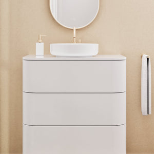 Serenia Rise Single Set with Supporting Legs - Corian® Sink & Countertop with 3 Drawers - ROVALUX