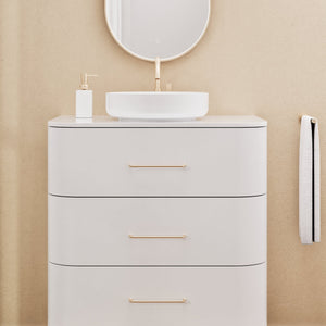 Serenia Rise Single Set with Supporting Legs - Corian® Sink & Countertop with 3 Drawers - ROVALUX