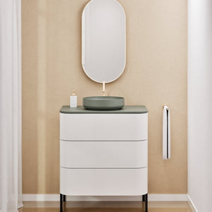Serenia Rise Single Set with Supporting Legs - Corian® Sink & Countertop with 3 Drawers - ROVALUX