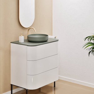 Serenia Rise Single Set with Supporting Legs - Corian® Sink & Countertop with 3 Drawers - ROVALUX