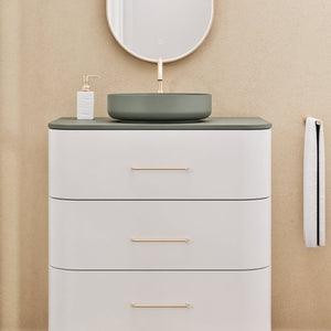 Serenia Rise Single Set with Supporting Legs - Corian® Sink & Countertop with 3 Drawers - ROVALUX