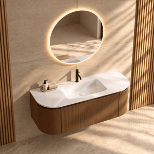 Serenia Metis 02 - Integrated single sink basin unit & Cabinet With 2 Doors & 1 Drawer vanity unit - ROVALUX