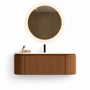 Serenia Metis 02 - Integrated single sink basin unit & Cabinet With 2 Doors & 1 Drawer vanity unit - ROVALUX