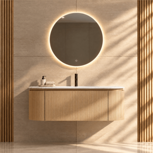 Serenia Metis 02 - Integrated single sink basin unit & Cabinet With 2 Doors & 1 Drawer vanity unit - ROVALUX
