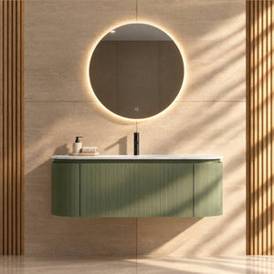 Serenia Metis 02 - Integrated single sink basin unit & Cabinet With 2 Doors & 1 Drawer vanity unit - ROVALUX