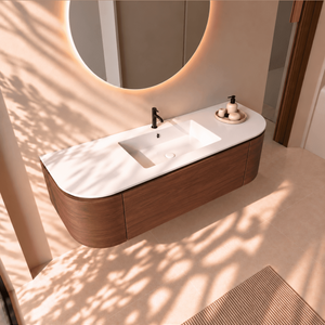 Serenia Metis - Integrated single sink basin unit & Cabinet With 2 Doors & 1 Drawer vanity unit - ROVALUX